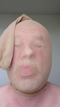 Selfie Collage with Masks Made of Tights