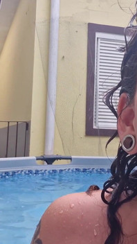 Your Slut Neighbor Showing Herself in the Pool