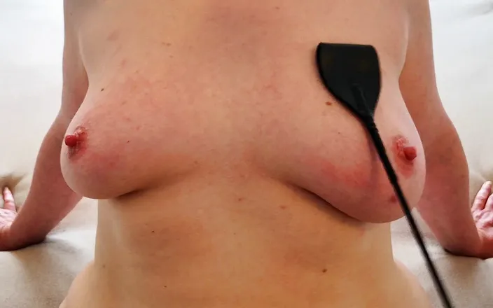 Bouncy Tits Action: Whip my breasts with stud whip