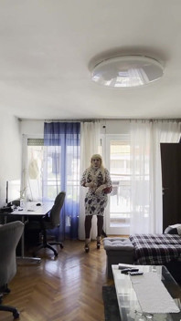 Pearl Vanesa Showing Her Body in Her Home Wearing Lovely Pearls.