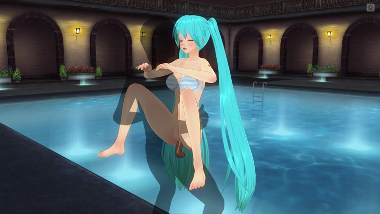 H3DC: HENTAI 3D. Miku kongkek mengangkat pose