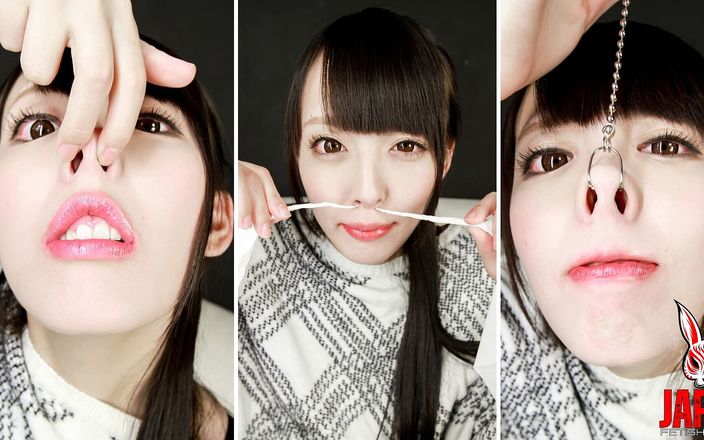 Japan Fetish Fusion: Dominatie pov van Ikumi Kuroki: spuugspray, neus, niezen met kristallen...