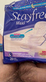 Getting Hard and to Cum with Stayfree Pads