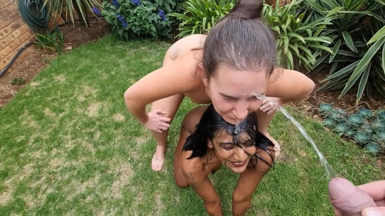domslutfucker: Interracial FFM Face Piss Compilation