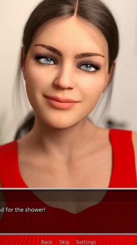Office Perks: Curvilínea menina com peitos grandes boquete desleixado e enorme gozada facial no chuveiro - episódio 8
