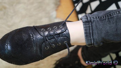 KimisWorld: Elegant Lace-up Heels & Sheer Nylon Tease