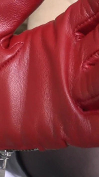 Intense Sniffing of My Red Leather Gloves, Lady Victoria Valente