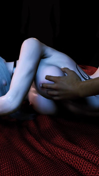Seksi iç çamaşırlı 3 boyutlu sevimli Asyalı bebek büyük yarakla sikiliyor