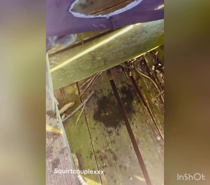 Spuirtcouplexxxx: Pancutan mani di luar dan berkongkek di tempat duduk pemburu...