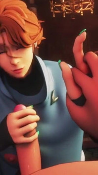Sypha Belnades Gives You a Handjob While Holding Your Hand