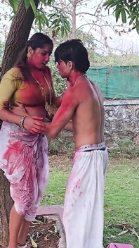Hot Indian Desi Couple Holi Special Romance