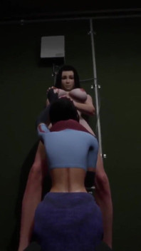 Lesbians in the boiler room: 3D porn