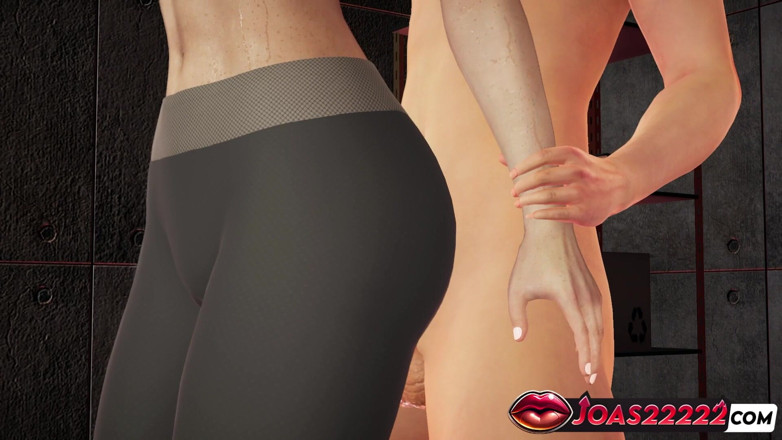 Joas22222: Mokra seksowna instruktorka jogi Reina - fetysz uda w jej legginsach...