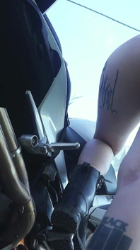 TS Lena Vesper Fucks Her Motorcycle