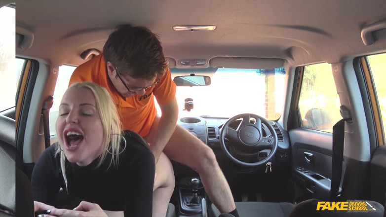 Fake Driving School: Fake Driving School - Naughty Student Driver Lexi Lou Deepthroats Instructor...