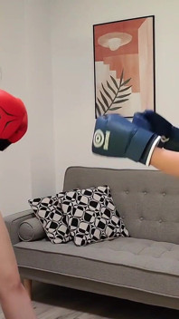 Boxhandschuhe Training, ihren Bauch zu schlagen, sport