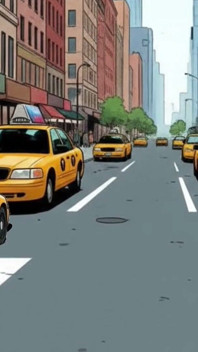 Horny Bitch Gets Her Dose of Sexual Pleasure in a Taxi. Cartoon Comic