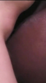 Black Shemale Ass Fucked Doggy Style and Cum on Big Tits by Huge Cock