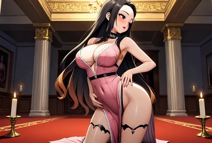 Stories&Anime: Nezuko Smyslné spodní prádlo ve sprše a mokrá kundička hra...