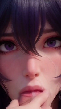 3d Animefreak de trabajo, especial de 5 millones de vistas, chica anime de pelo azul en Parkbench se la follan y se masturba