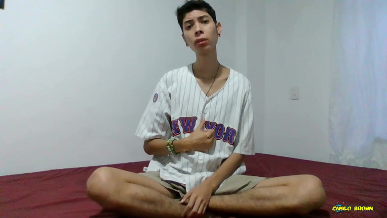 Magic C: Jerking My Bick Twink Cock While Sucking a Black Dildo...