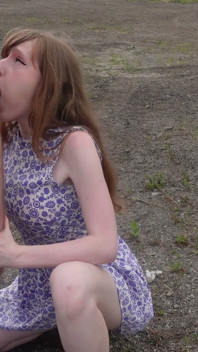 Outdoor Blowjob with Cum in Mouth and Swallow