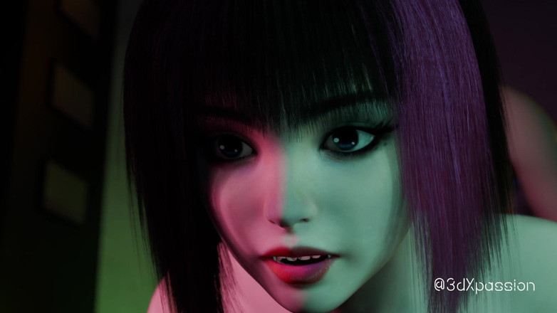 3dxpassion: Nexus 3 Sueños de Neón. Garganta profunda extrema. Sexo cyberpunk con...