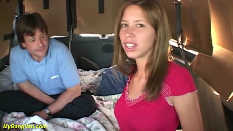 My Bang Van: Busty teen picked up for her first bang-van gangbang