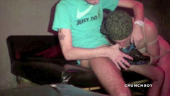 Sneaker gay: Puta follada por scally lad en crucero con zapatillas humillación