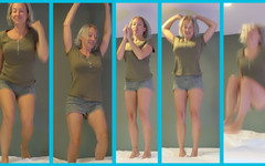 Milf Stella: बड़े स्तन सुनहरे बालों वाली चोदने लायक मम्मी बिस्तर पर कूद रही है