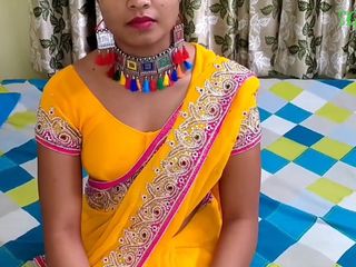 Couple gold xx: Gelbe sari-bluse petticoat