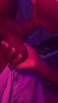 Hot Blow Job Ebony Teen with Suction Lips and Tongue Action POV
