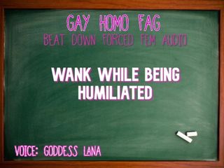Camp Sissy Boi: Wank podczas upokorzone gej homo fag audio