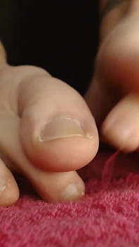 Natural No Polish Toenails Closeup