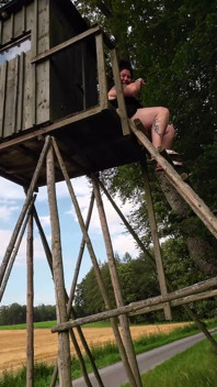 Xxl Pissing From Above in the Forest