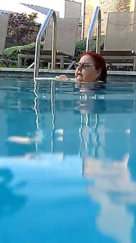 Watch BBW Nurse Vicki Exercise in Pool with Underwater Camera See My