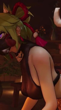 Kuki Shinobu About to Be Spitroasted by Hilichurls - Part 1 Genshin Impact Threesome Sex Video