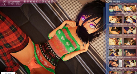 Cumming Gaming: Dairemiz [Xmas Hentai porno oyunu], ep.1. Oda arkadaşım Noel Baba elbisesiyle...