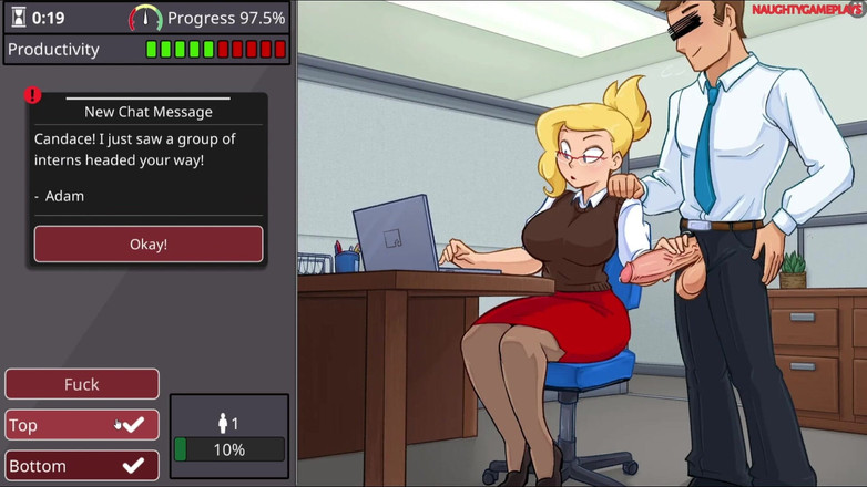 Naughty gameplays: Apenas Trabajando - Rubia Tetona Follada Por Todos En La Oficina -...