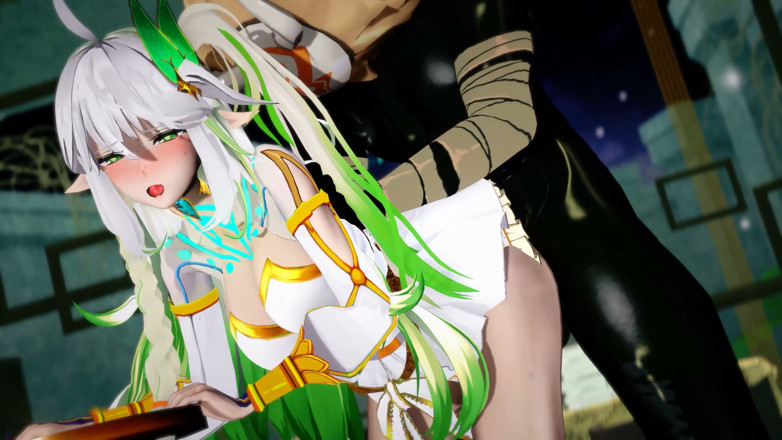 NSFWOtaku: Genshin Impact - Dendro Archon Rukkhadevata X Hilichurl Sex - 3D Hentai Animace