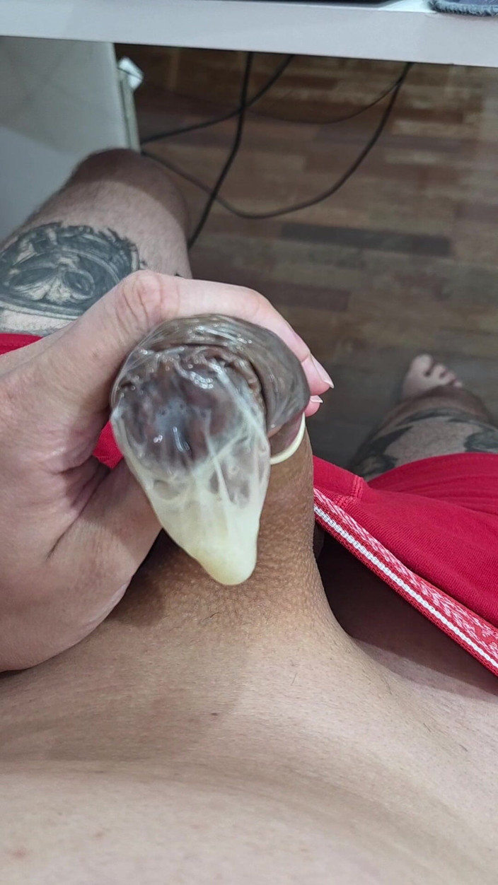 Lkdick8: Leche dentro del condón