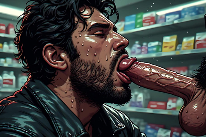 Erotic Man: Convenience Store Sucking Art