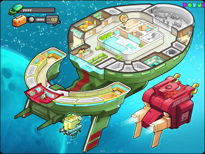 Porny Games: Space Rescue 0.7.5  - Two dick for only one babe
