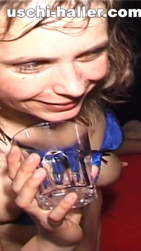 Drinking Cum From a Glass