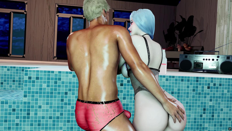 Why fuck so hard: 3D peitos enormes milf provocando o jovem pau grande para...