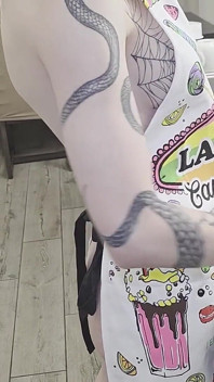 Trans Tattooed Roommate Fucked While Making Cookies
