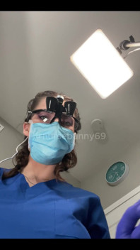 POV Dental Cavity and Filling No Numbing Loupes Blue Gloves and Scrubsnurse
