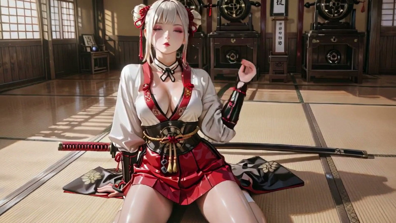 Seraphina Vale: 赤と白の着物戦士!