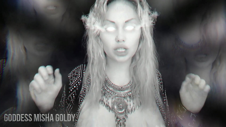Goddess Misha Goldy: Ik zal je vitaliteit helemaal leegzuigen! Kom klaar en voed...