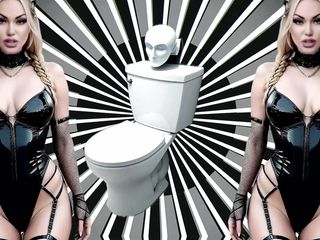 Goddess Misha Goldy: Consommez vos propres ordures dans les toilettes